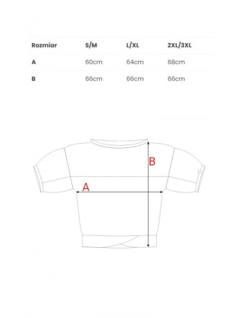 B048 Oversized blouse with a wrap detail - grey