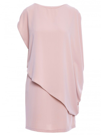 S262 Daugiasluoksnė suknelė - smėlio