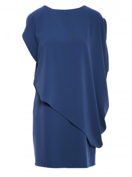 S262 Sluoksniuota suknelė - mėlyna