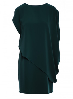 S262 Sluoksniuota suknelė - žalia