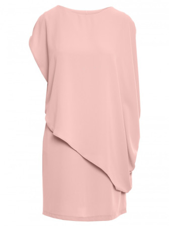 S262 Sluoksniuota suknelė - pudros