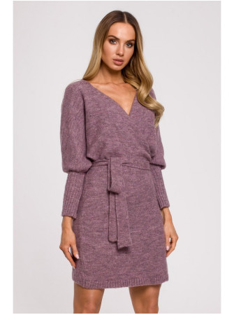 M631 Surišama megzta suknelė-sijonas - viržių