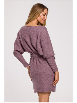 M631 Surišama megzta suknelė-sijonas - viržių