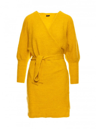M631 Surišama megzta suknelė - honey
