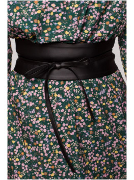 M636 Dirbtinės odos diržas-raištis - juoda