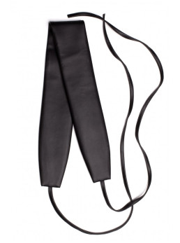 M636 Dirbtinės odos diržas-raištis - juoda