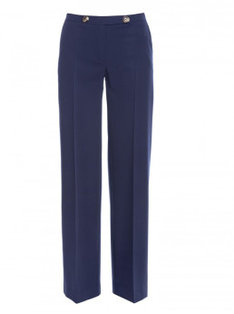 .K114 Klasikinio kirpimo tiesios kelnės - tamsiai mėlyna