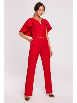M670 Kombinezonas su pelerinos efektu - raudona