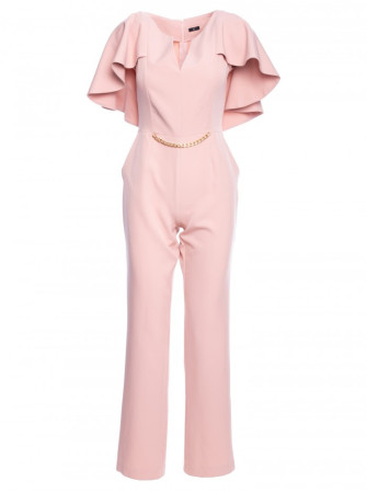 M670 Apsiausto stiliaus kombinezonas - pudros