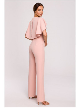 M670 Apsiausto stiliaus kombinezonas - pudros