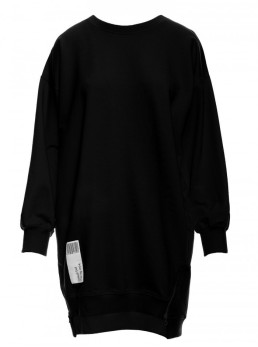 M676 Tunika su užtrauktukais - juoda