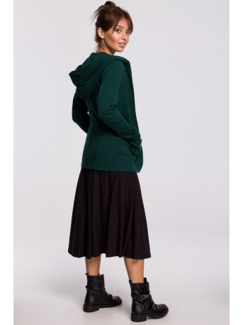 B180 Hooded blazer in cotton knit - dark green