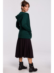 B180 Hooded blazer in cotton knit - dark green