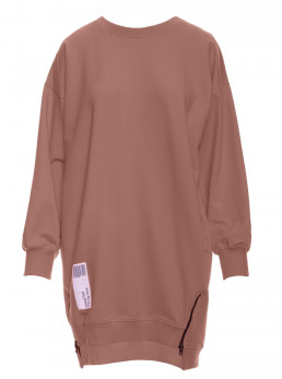 M676 Tunika su užtrauktukais - šokolado