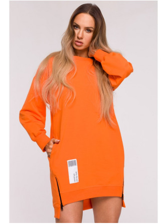 M676 Tunika su užtrauktukais - oranžinė