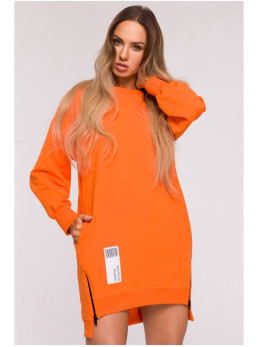 M676 Tunika su užtrauktukais - oranžinė