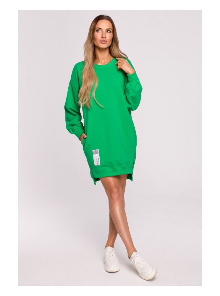 M676 Tunika-palaidinė su užtrauktukais - žalia