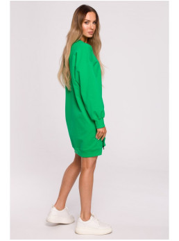 M676 Megzta tunika su užtrauktukais - žalia