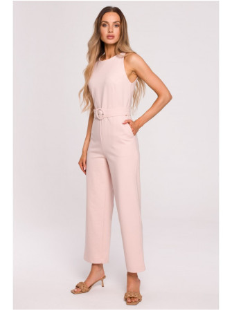 M679 Besiūlis kombinezonas su diržu - candy pink