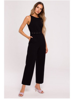 M679 Berankovis kombinezonas su diržu - juoda