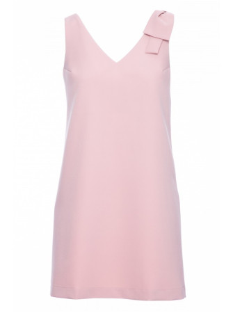 .K128 Surišama krepinė A silueto suknelė - crepe pink