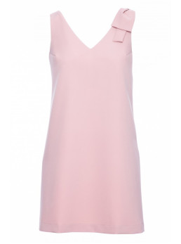 .K128 Surišama krepinė A silueto suknelė - crepe pink