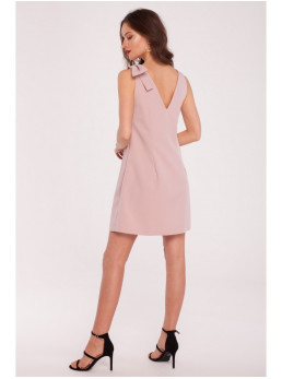 .K128 Surišama krepinė A silueto suknelė - crepe pink