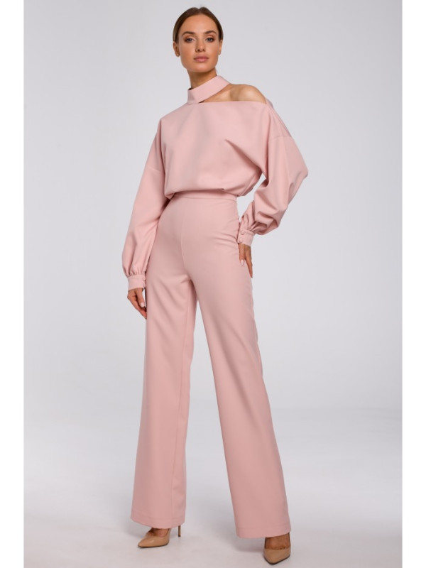 M528 Bishop sleeve jumpsuit - powder