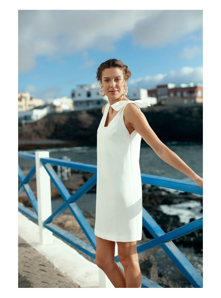 .K128 A formos suknelė su kaspinėliu - nebalinta