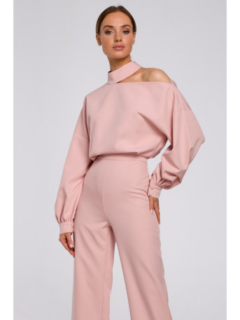 M528 Bishop sleeve jumpsuit - powder