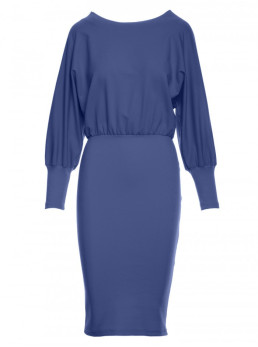 M690 Megzta suknelė derinta su indigo spalva - indigo