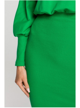 M690 Megzta suknelė su žaliu akcentu - žalia
