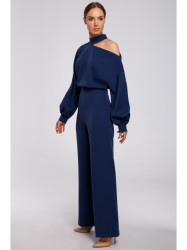 M528 Bishop sleeve jumpsuit - navy blue