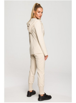 M691 Švarkas su gobtuvu ir viena saga - sandy