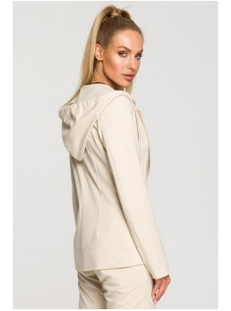 M691 Švarkas su gobtuvu ir viena saga - sandy