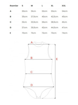 M697 Aukštu kaklu, berankis bodis - juoda