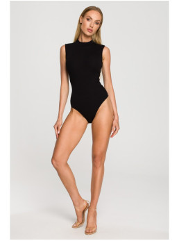 M697 Aukštu kaklu, berankis bodis - juoda