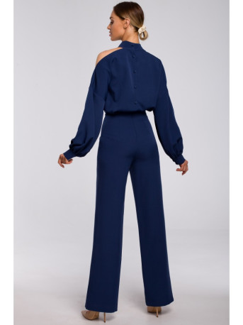 M528 Bishop sleeve jumpsuit - navy blue