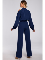 M528 Bishop sleeve jumpsuit - navy blue