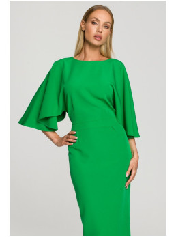 M700 Žalia suknelė-dėklas kimono rankovėmis - žalia