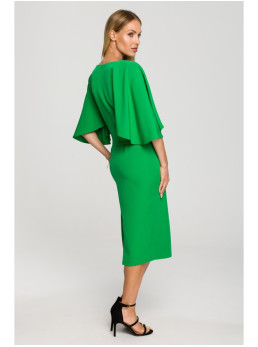 M700 Žalia suknelė-dėklas kimono rankovėmis - žalia