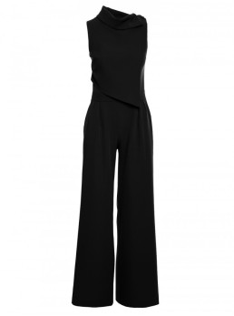 M702 Berankovis kombinezonas su dvigubo sluoksnio viršumi - juoda