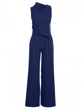 M702 Besiūlis kombinezonas su dvigubo audinio viršutine dalimi - tamsiai mėlyna