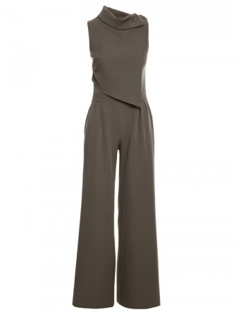 M702 Chaki spalvos kombinezonas be rankovių su dvigubo sluoksnio viršumi - chaki