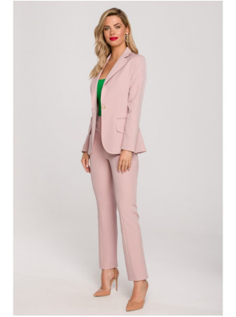 .K141 Švarkas su dvigubomis kišenėmis - crepe pink