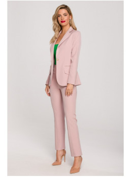 .K141 Švarkas su dvigubomis kišenėmis - crepe pink