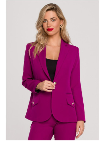 .K141 Švarkas su dvigubomis kišenėmis - ruby