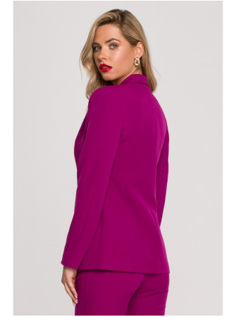 .K141 Švarkas su dvigubomis kišenėmis - ruby