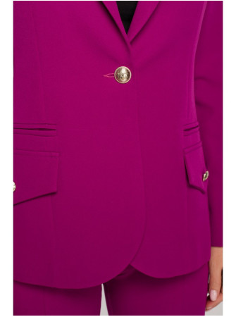 .K141 Švarkas su dvigubomis kišenėmis - ruby