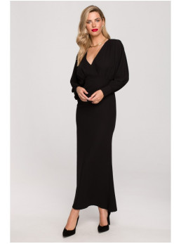 .K143 Undinėlės suknelė - juoda